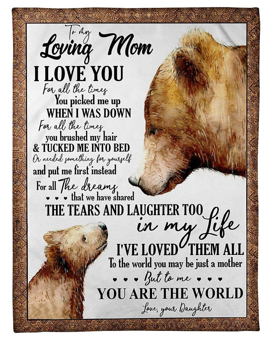 [Personalized Name] Bear The Tears And Laughter Too In My Life Iove Loved Them All  Fleece Blanket, Sherpa Blanket, Gift For Parent, Family Member, Friends Gift, Christmas Gift, Home Decor, Home Living