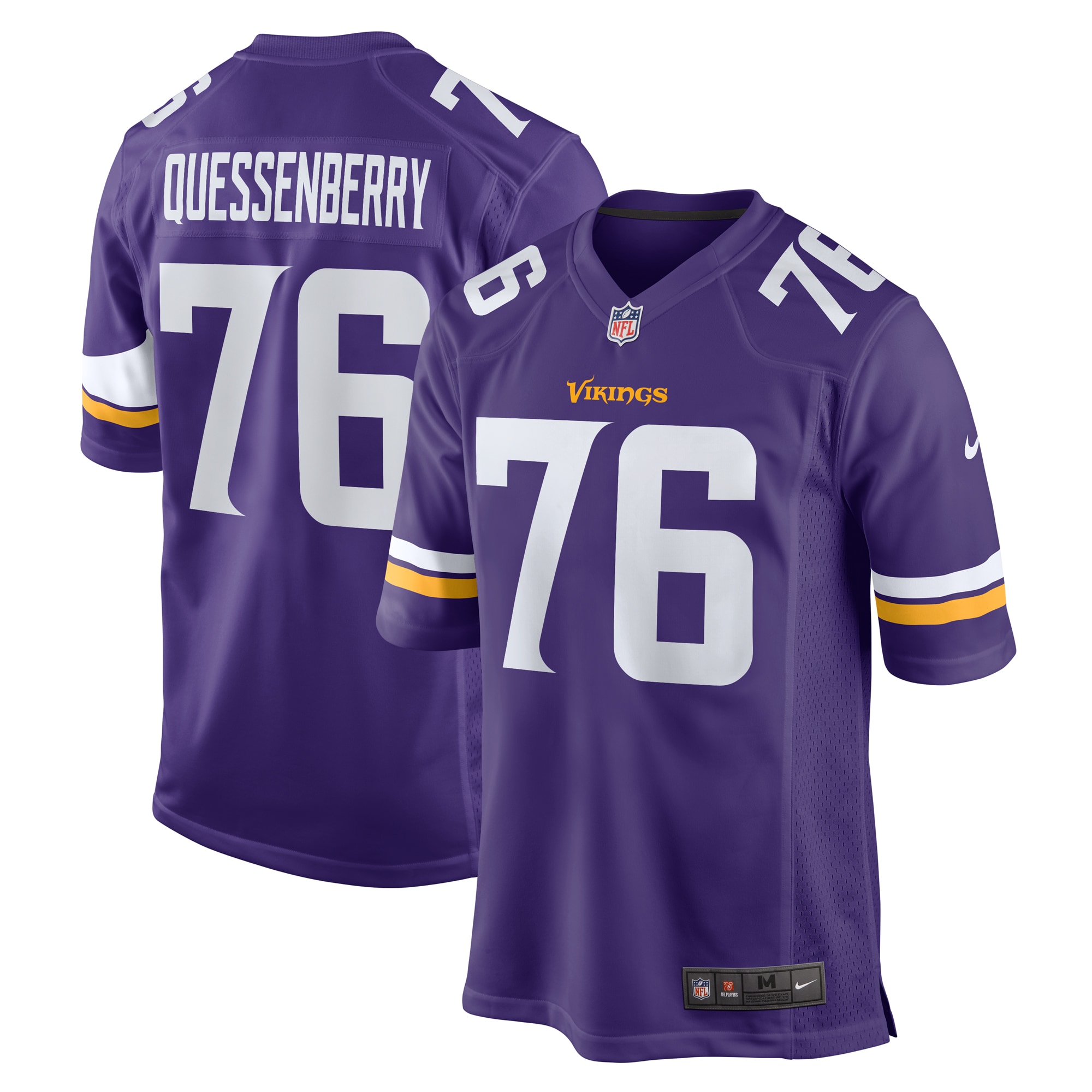 David Quessenberry Minnesota Vikings Team Game Jersey – Purple