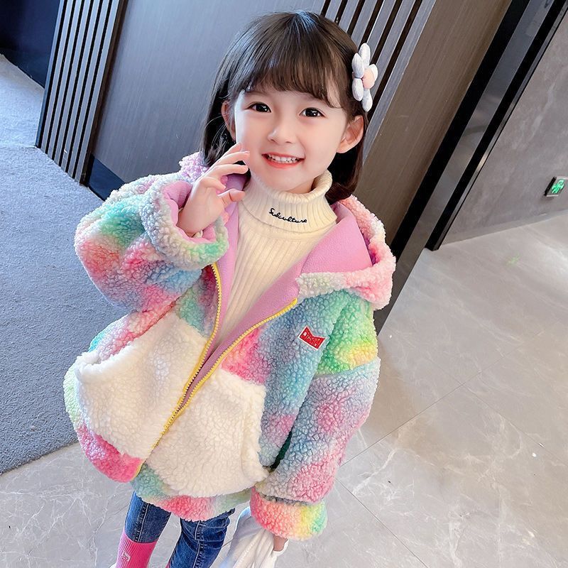 Winter Pink Cute Jacket for Little Girls Clothing Big Size Teddy Bear Coat Hooded Sweater Kids Outerwear Teenager Long Coat alx