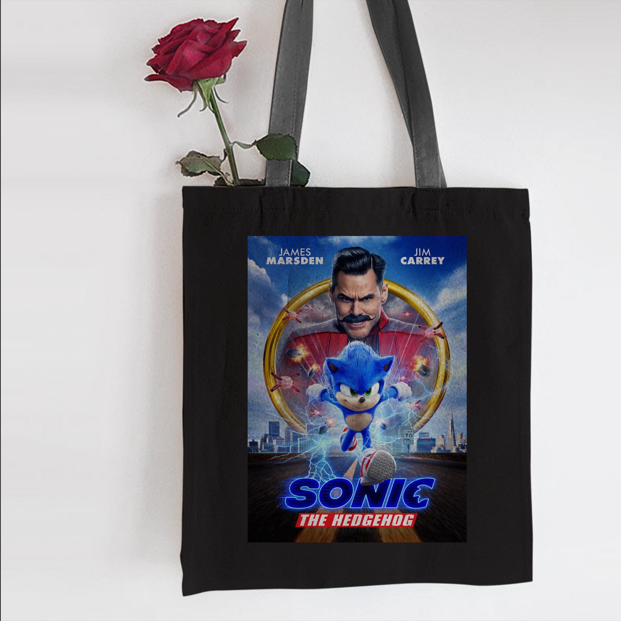 Sonic The Hedgehog Poster Tote Bag