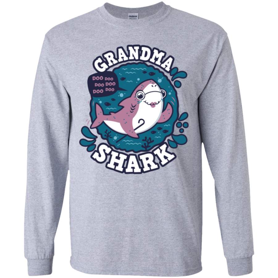 Shark Family trazo – Grandma Youth Long Sleeve T-Shirt