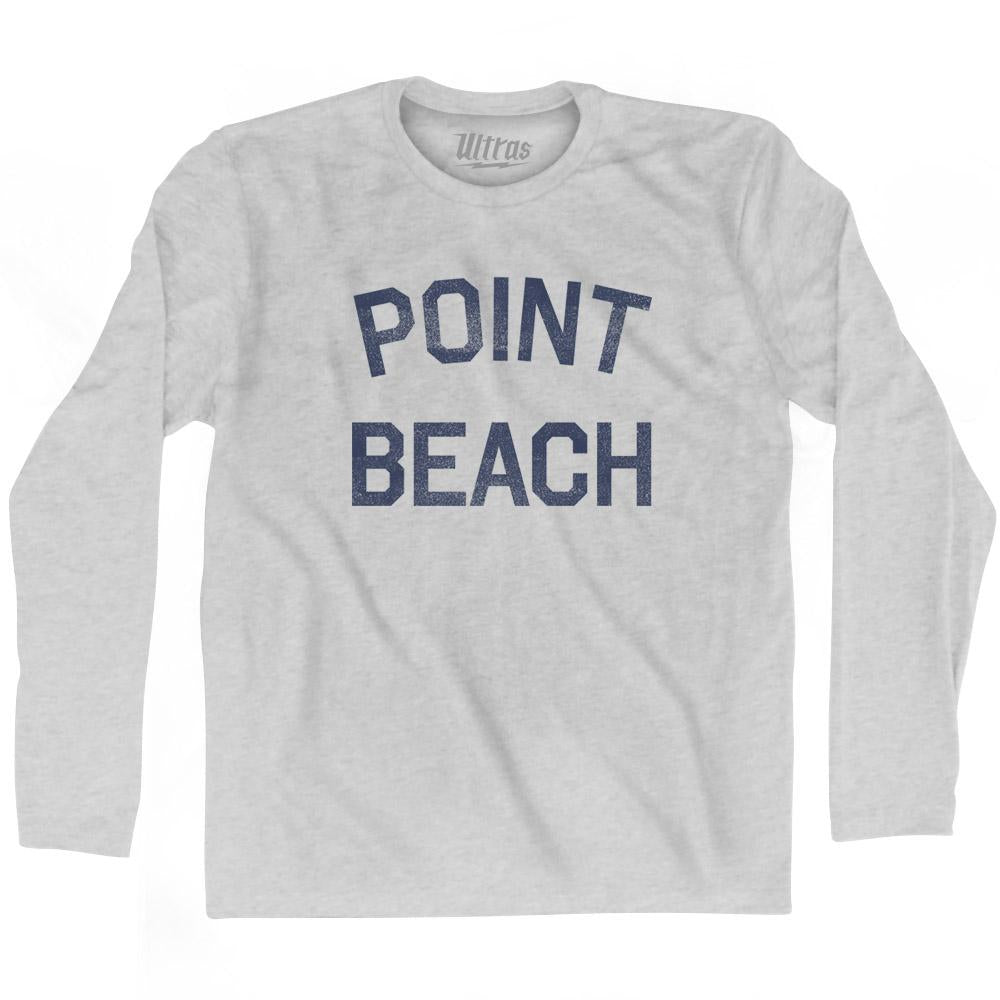 Wisconsin Point Beach Adult Cotton Long Sleeve Vintage T-shirt