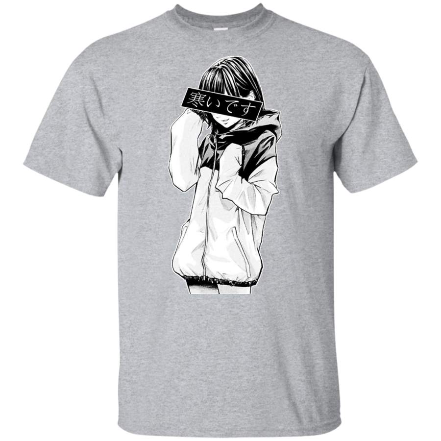 AGR COLD (Black and White) – Sad Japanese Aesthetic Youth T-Shirt