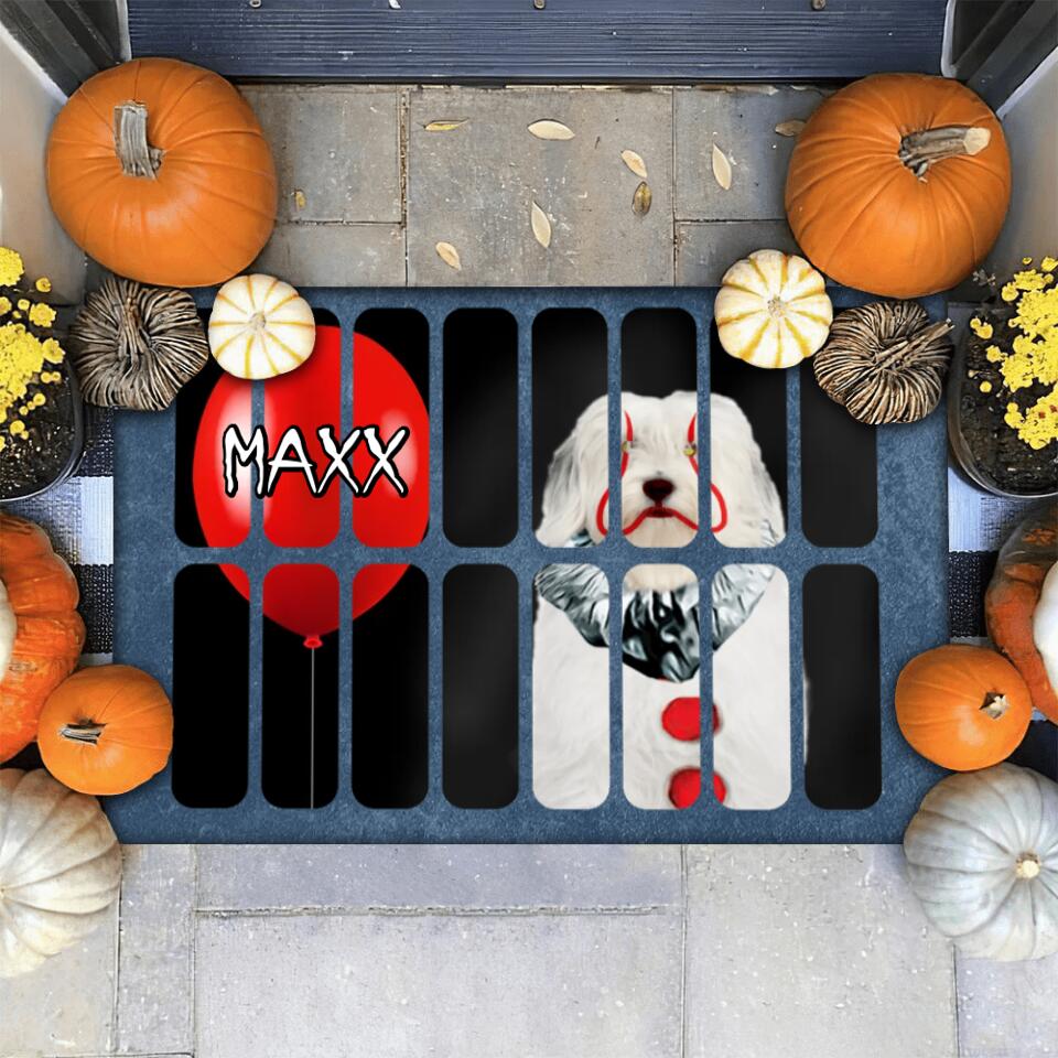 Halloween Scary 3D Illusion Doormat – Personalized Halloween Horror Gift For Dog Lovers