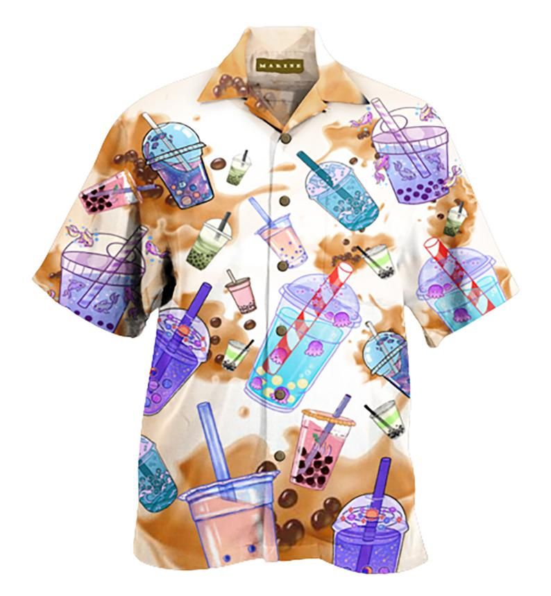 Bubble Tea Multicolor Best Design Hawaii Shirt Ha48093