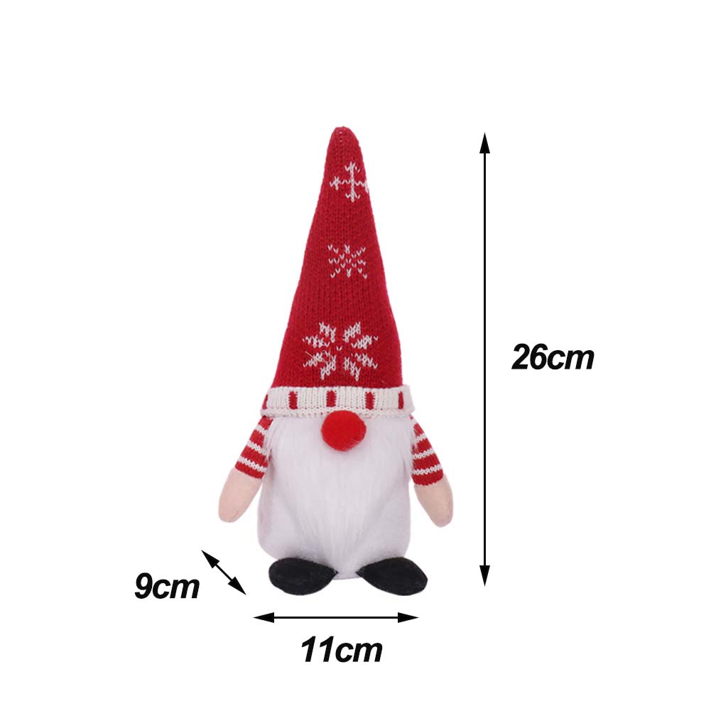 Christmas Gnome Plush Knitted Faceless Doll Handmade Swedish Tomte Christmas Elf Decoration New Year Gifts Xmas Decor for Home alx