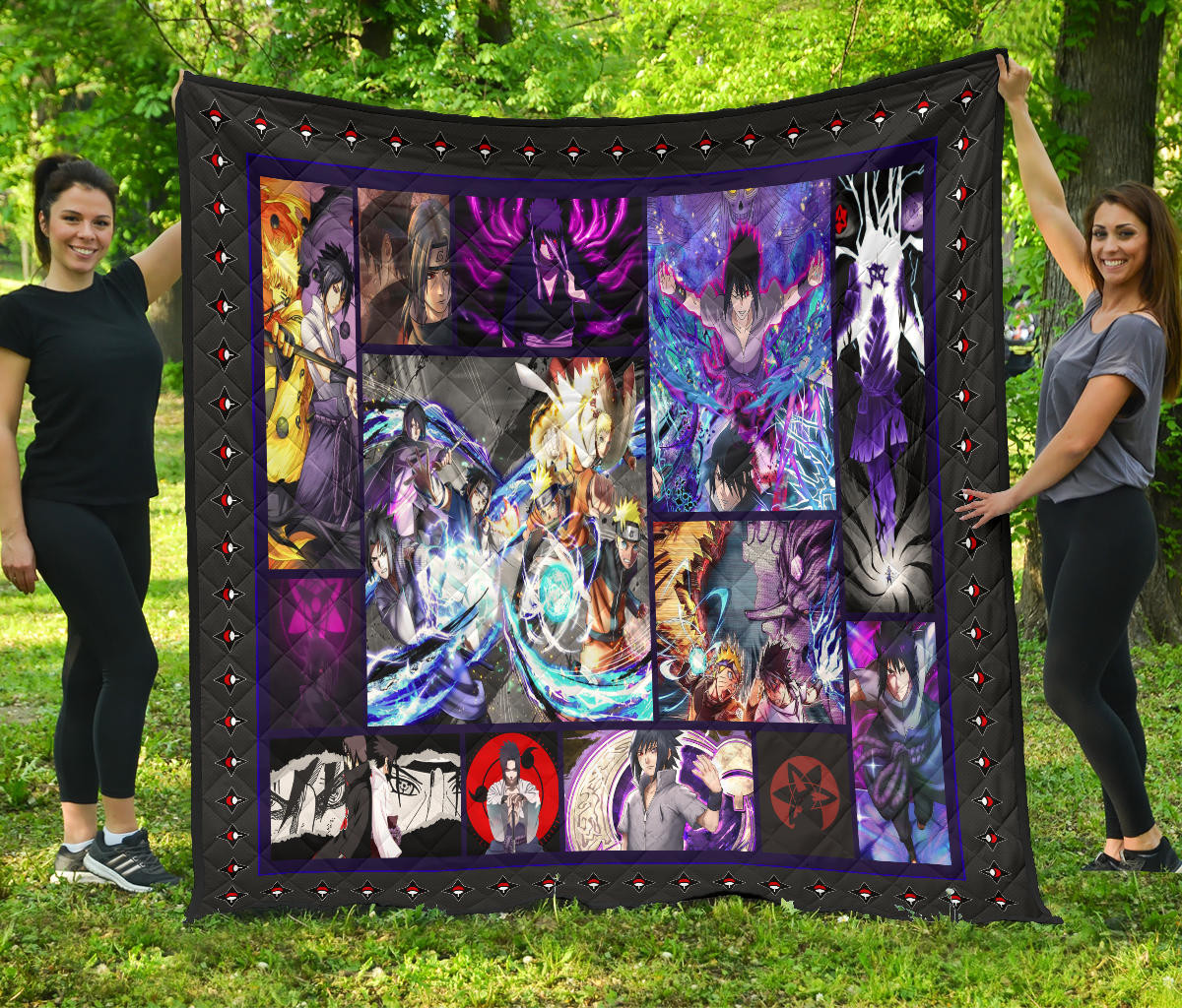 Sasuke Uchiha Naruto Premium Quilt Blanket American Football Home Decor Custom For Fans Na030102