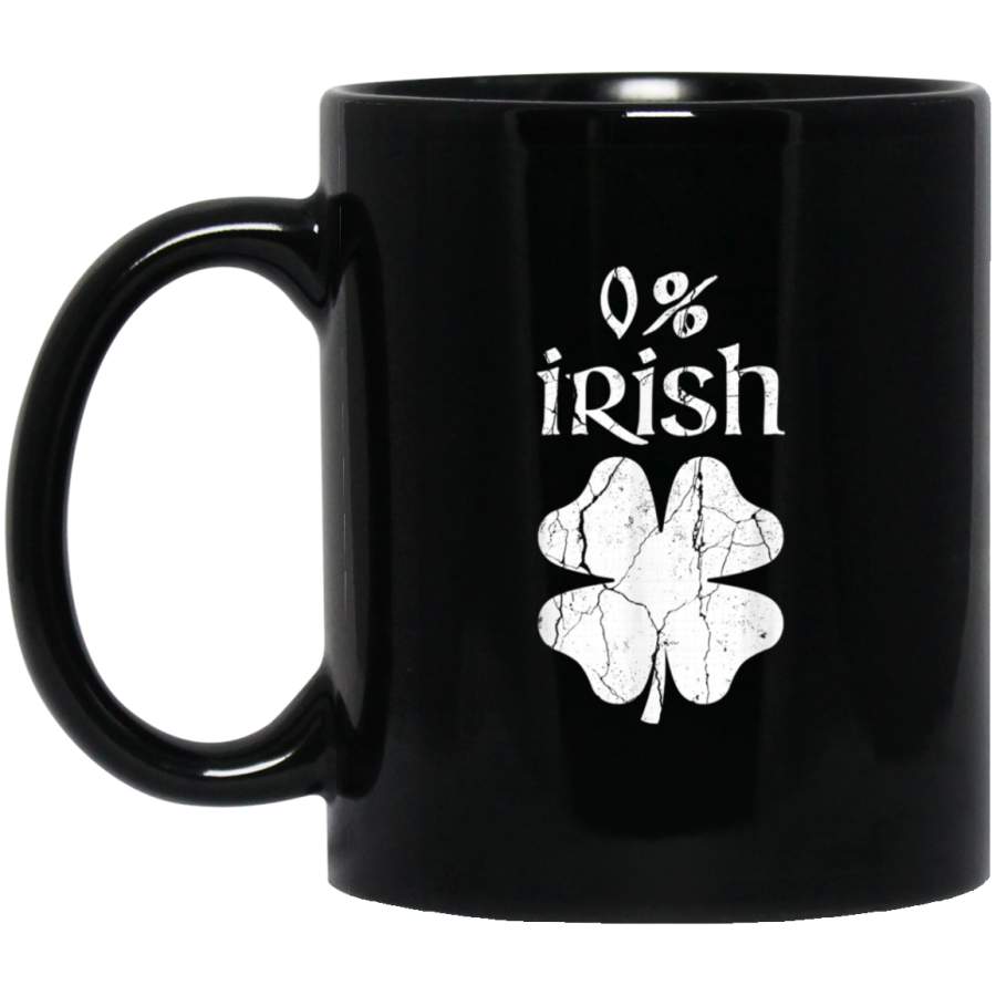 Fun 0 Percent Irish Shamrock Apparel Vintage St Patricks Day Mug