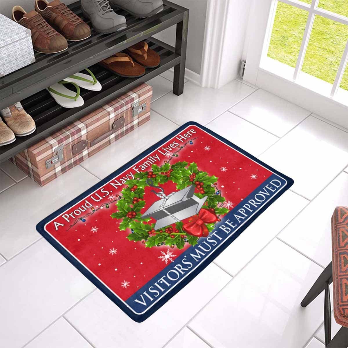 Navy Steelworker Navy SW – Visitors must be approved – Christmas Doormat