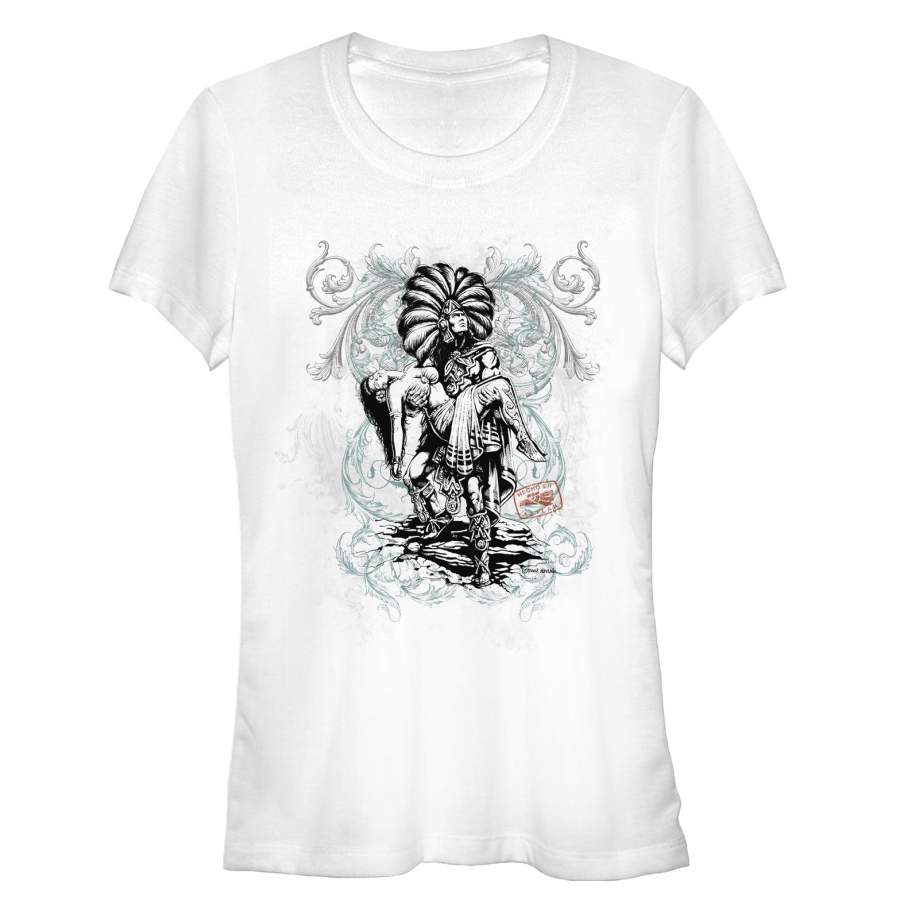 Aztlan Junior’s Aztec Warrior  T Shirt White S