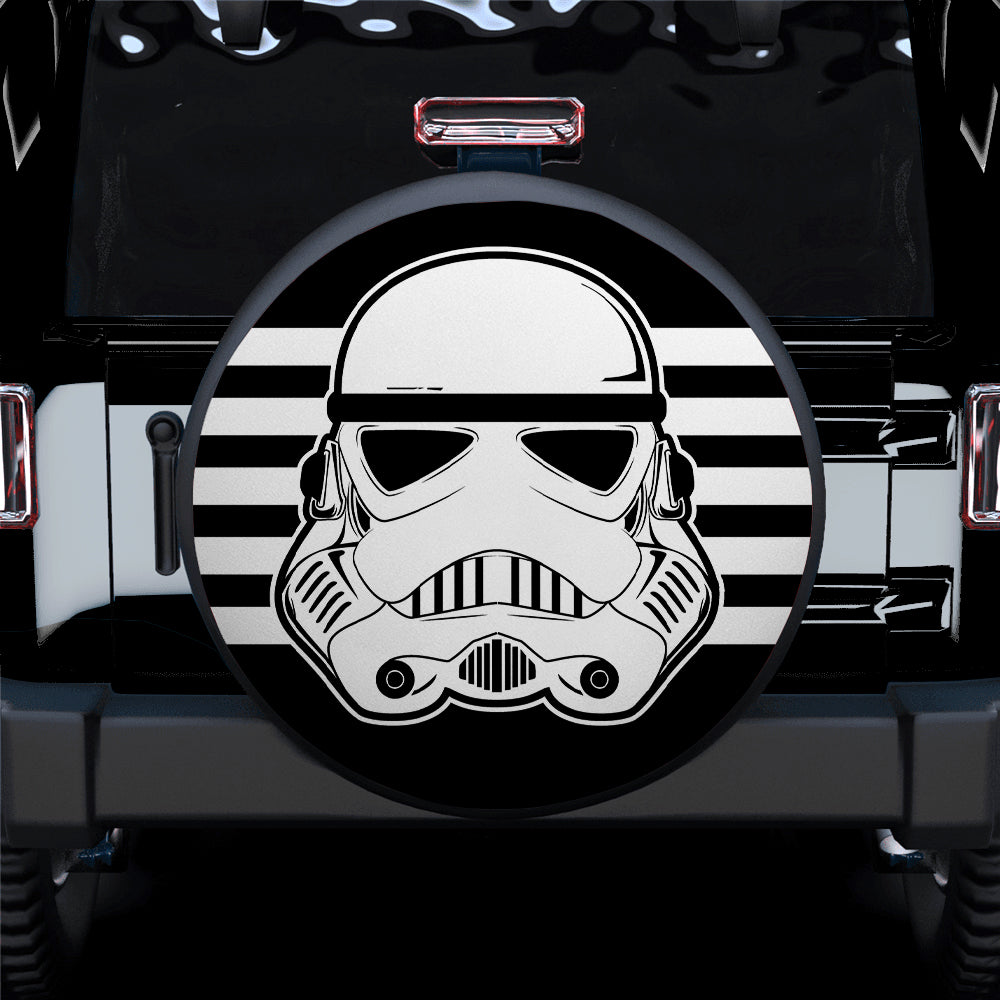 Stormtrooper White Jeep Car Spare Tire Covers Gift For Campers