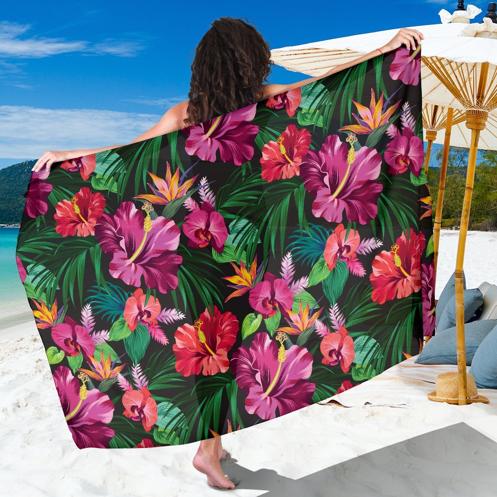 Hawaii Flower Hibiscus Tropical Sarong Pareo Wrap Ha38933