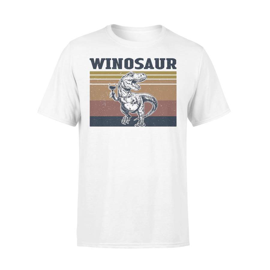 Winosaur Drinking Wine Vintage T-Shirt