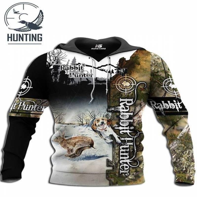 Rabbiting Is The Sport Of Hunting Rabbits It Often Involves Using Ferrets Or Dogs To Track Or Chase The Prey All Over Print Hoodie S-5Xl