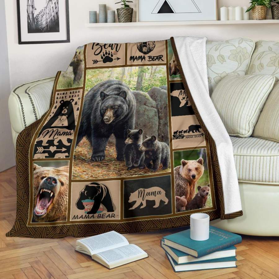 Mama Bear Blanket Trending Gift For Mom Who Loves Bear