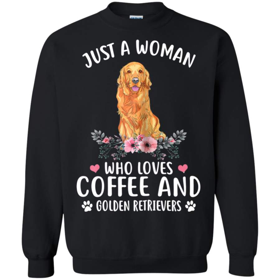 AGR Just A Woman Who Loves Golden Retriever Dog Lover Sweatshirt