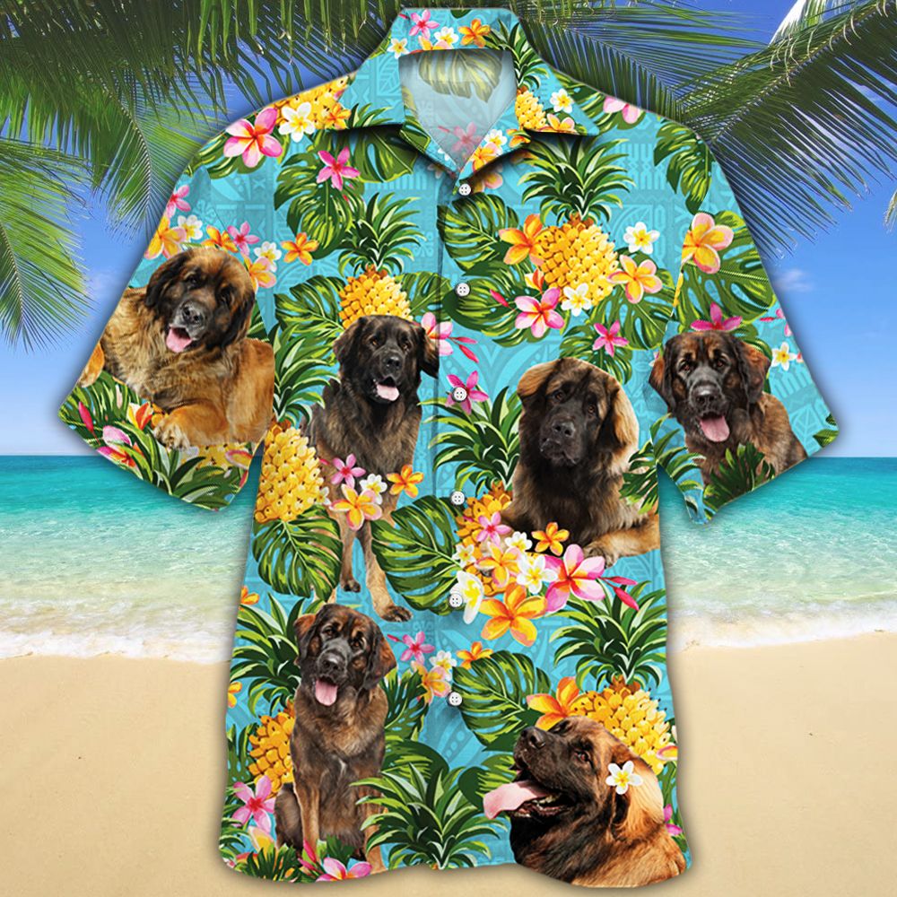 Leonberger Dog Lovers Pineapple Hawaii Shirt Ha111438