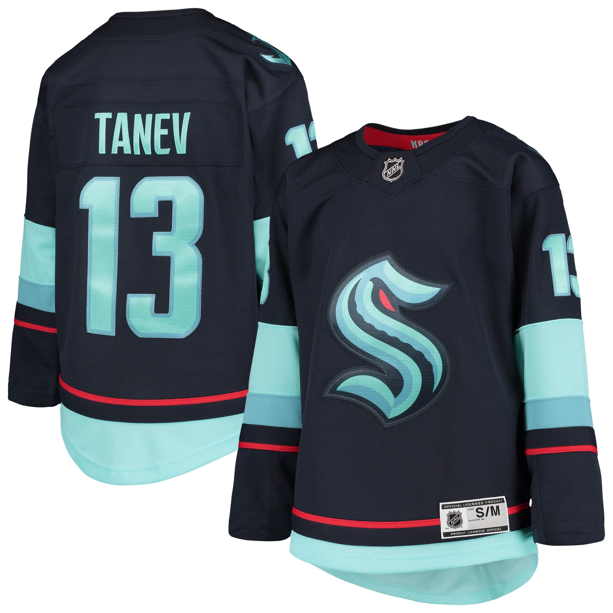 Brandon Tanev Seattle Kraken Youth Home Premier Player Jersey – Deep Sea Blue