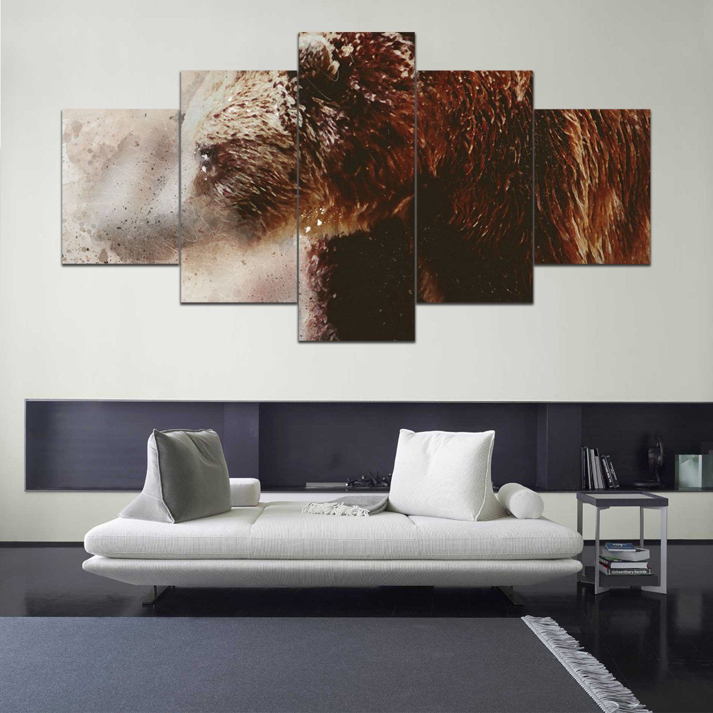 Bear 5 Panel Canvas Art Wall Decor Home Decor