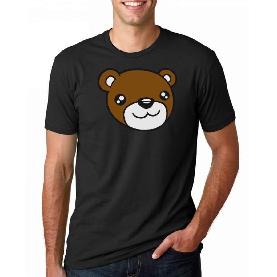 Summer New Fashion Cartoon Brown bear T Shirts Men Short Sleeve O-Neck Streetwear T-Shirt High Quality Printed Hip Hop Tops