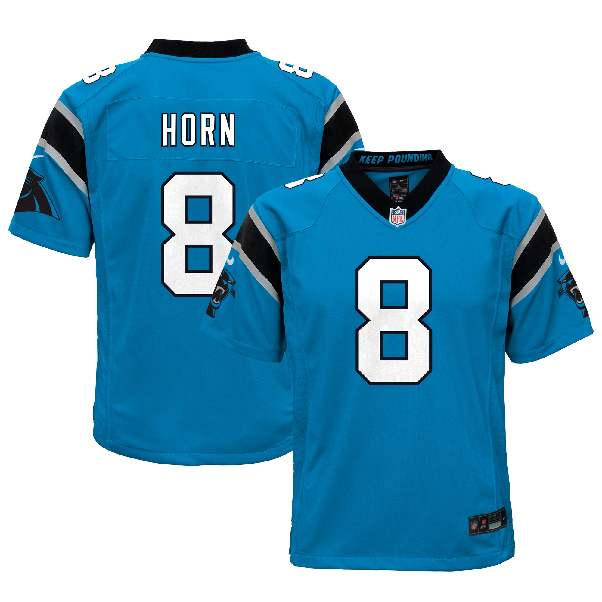 Youth Carolina Panthers Jaycee Horn Blue Game Jersey