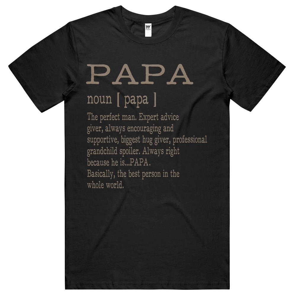 Papa Definition Grandpa Father’S Day Gifts – Men T Shirts