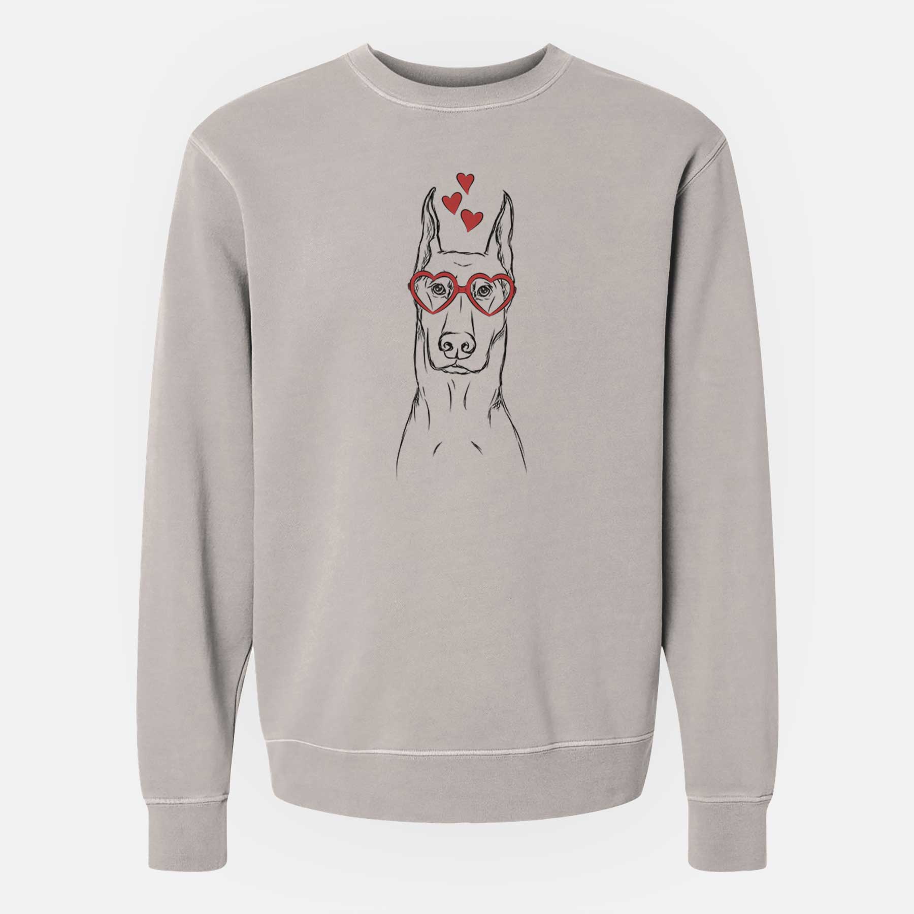 Valentine Ace The Doberman Pinscher – Unisex Pigment Dyed Crew Sweatshirt