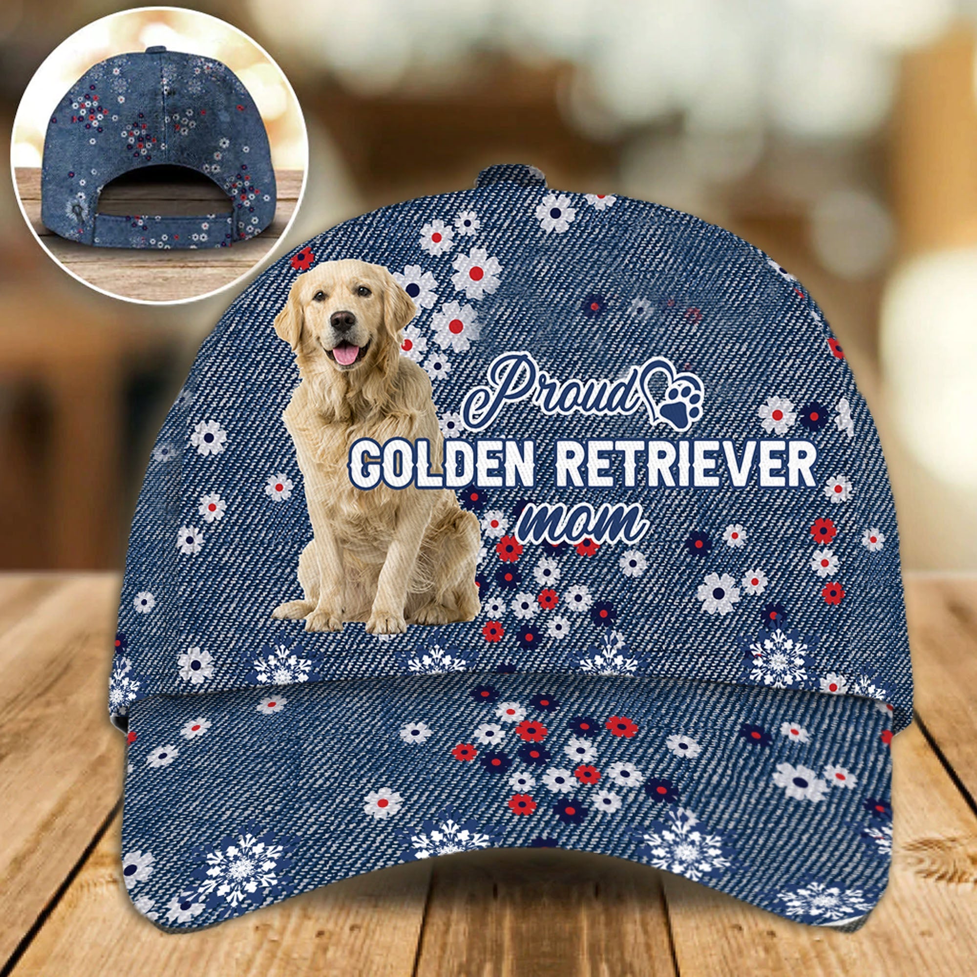 Golden Retriever Proud Mom Cap Hat For Summer, Women Baseball Cap Hat