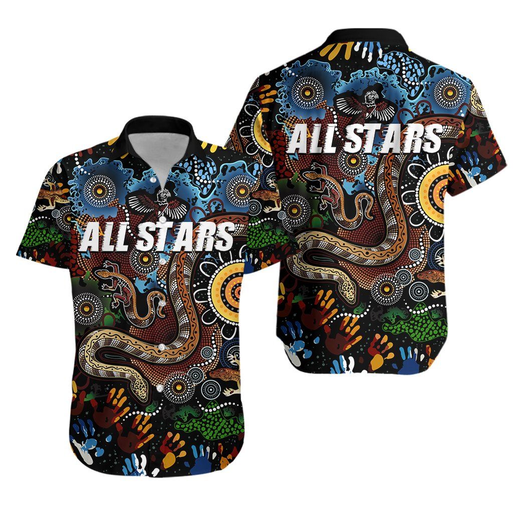 Australia Indigenous Hawaiian Shirt All Stars Th5