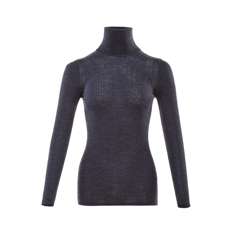 Women Wool Pullover 100%Merino Wool Sweater For Women Turtleneck Rib Knits 2019 Fall Winter Sweaters Bottoming Knitwear alx