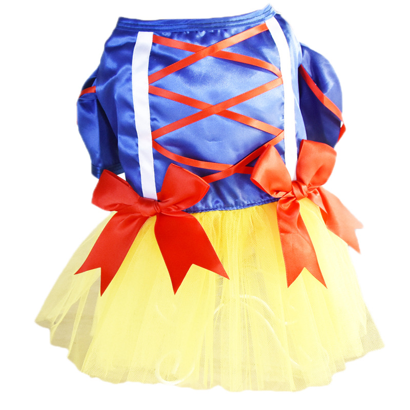 New Puppy Skirt Pet Dog Clothes Snow White Princess Dress Fashion Party Halloween Special Event Costume Dress alx