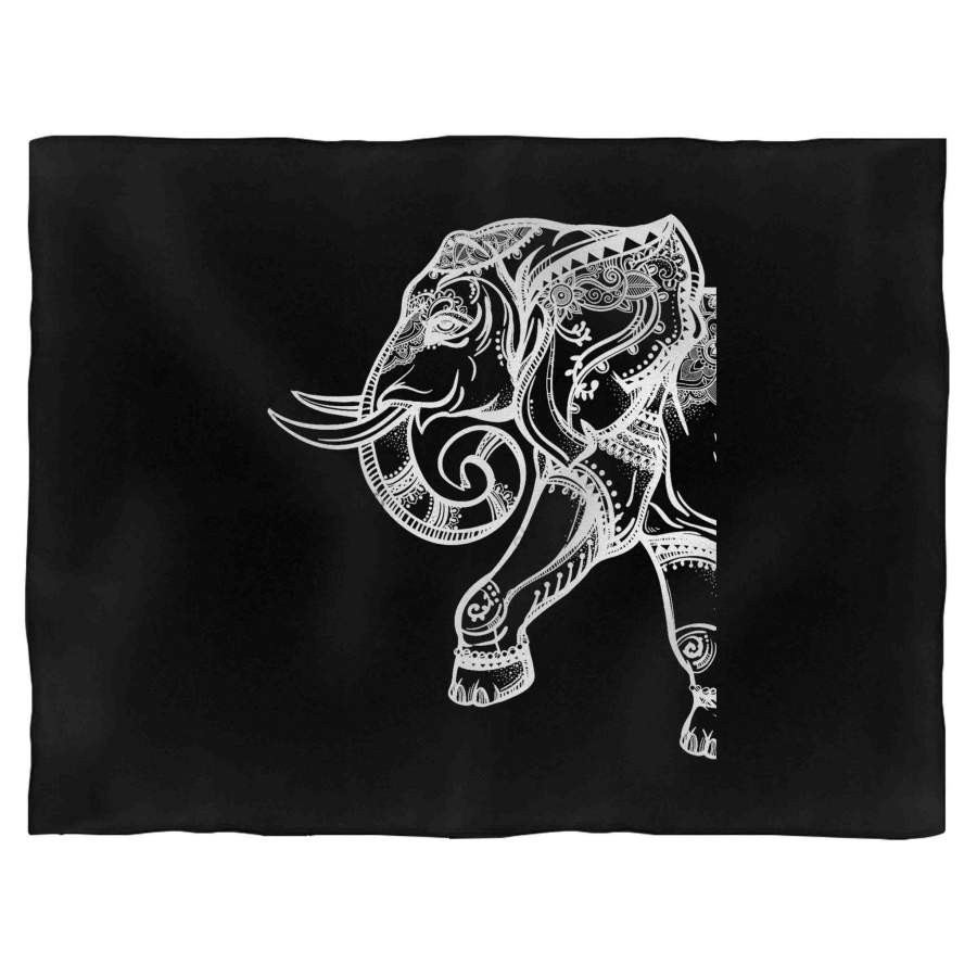 Ethnic Elephant Printed Blanket