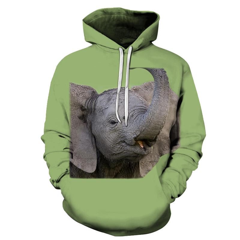 Baby Elephant 3D – Sweatshirt Hoodie Pullover