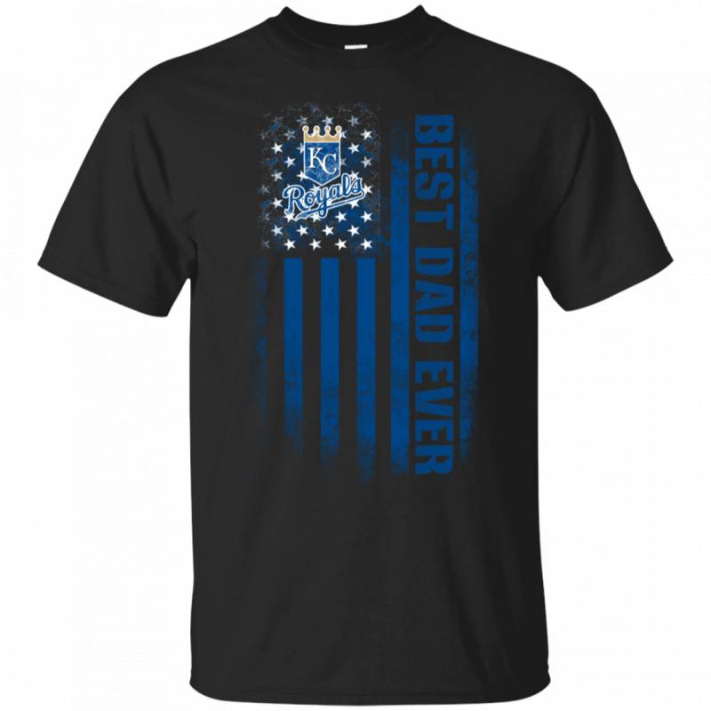 Kansas City Royals Best Dad Ever USA Distressed Flag Shirts