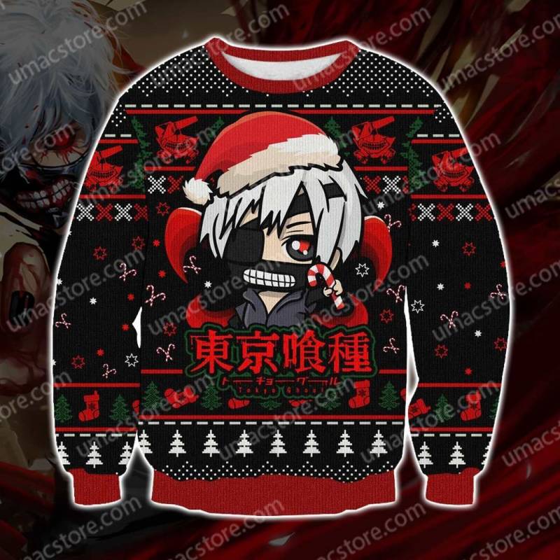 Tokyo Ghoul 2211 3D Print Ugly Christmas Sweatshirt