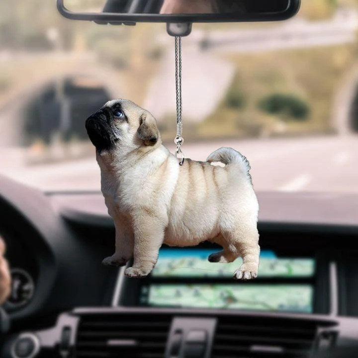 Waybackapparel Pug Puppy Car Hanging Ornament