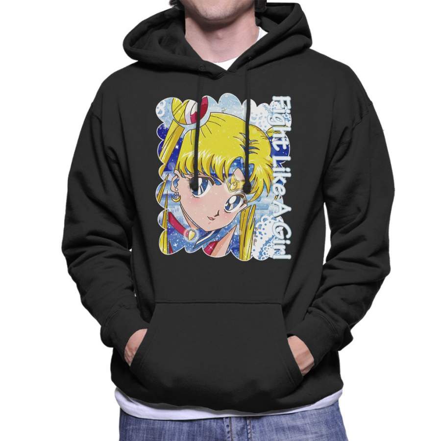 Fight Like A Girl Moon Ombra Sailor Moon Men’s Hooded Sweatshirt