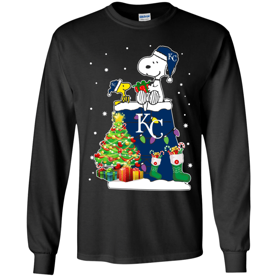 Buy Kansas City Royals Snoopy & Woodstock Christmas Shirt Youth Ls Shirt