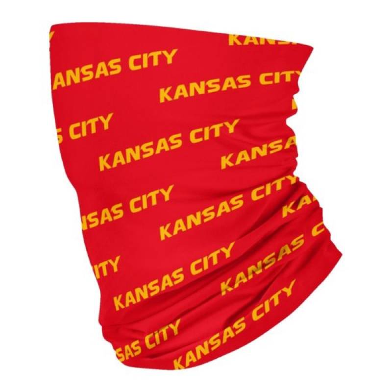 Kansas City All Over Print Red And Yellow Neck Gaiter Scarf Balaclava For Men And Women