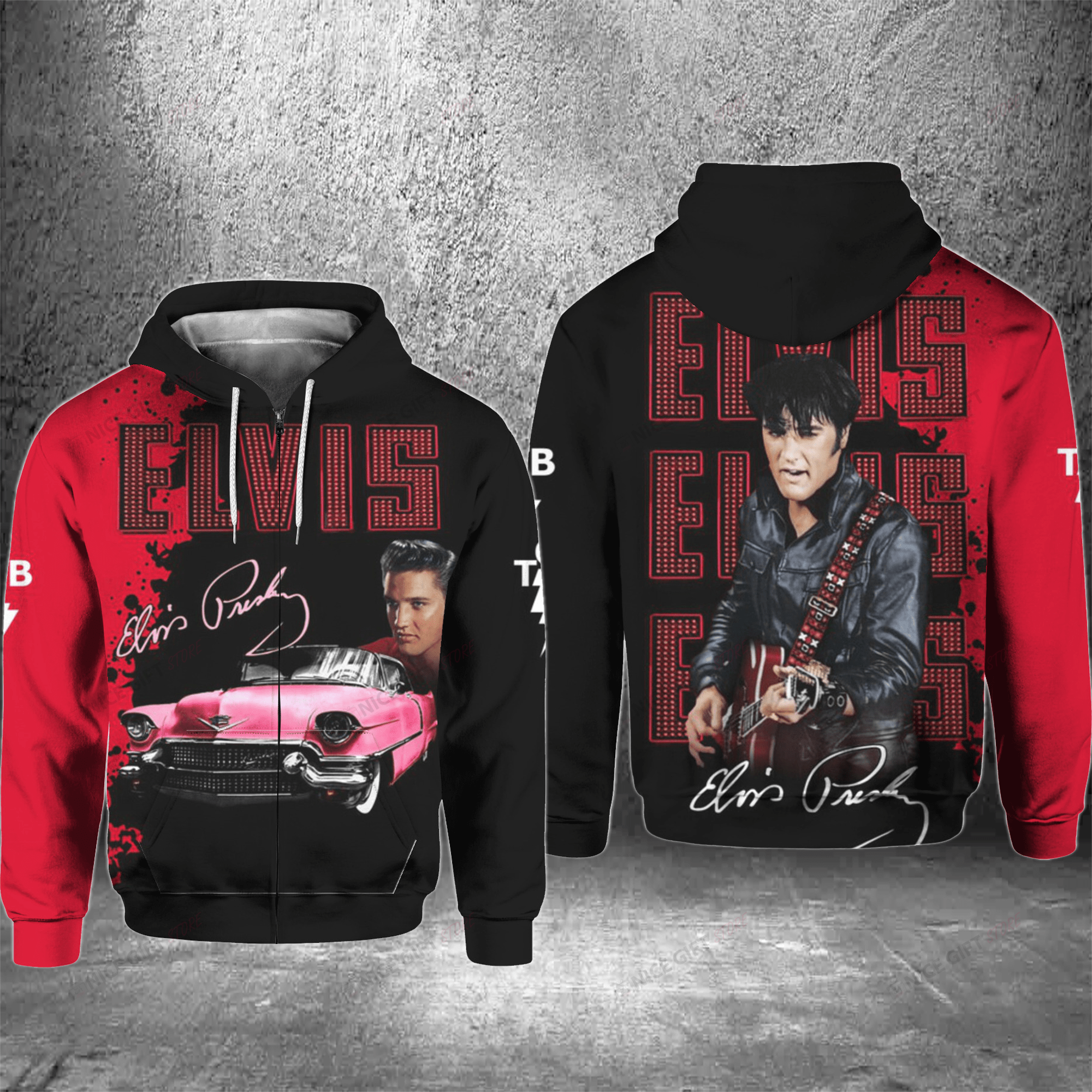 Elvis Presley Zip Hoodie 3D 3Zh-L2R7