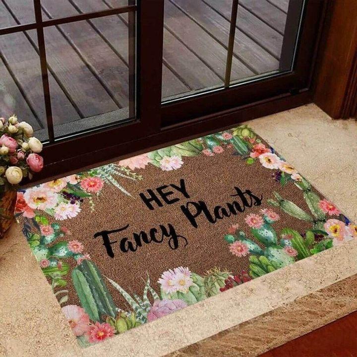 Hey Fancy Plants Cactus Border Doormat Indoor And Outdoor Mat Entrance Rug Sweet Home Decor Closing Gift Gift For Friend Family Birthday Floral Plant Lovers Gift Idea