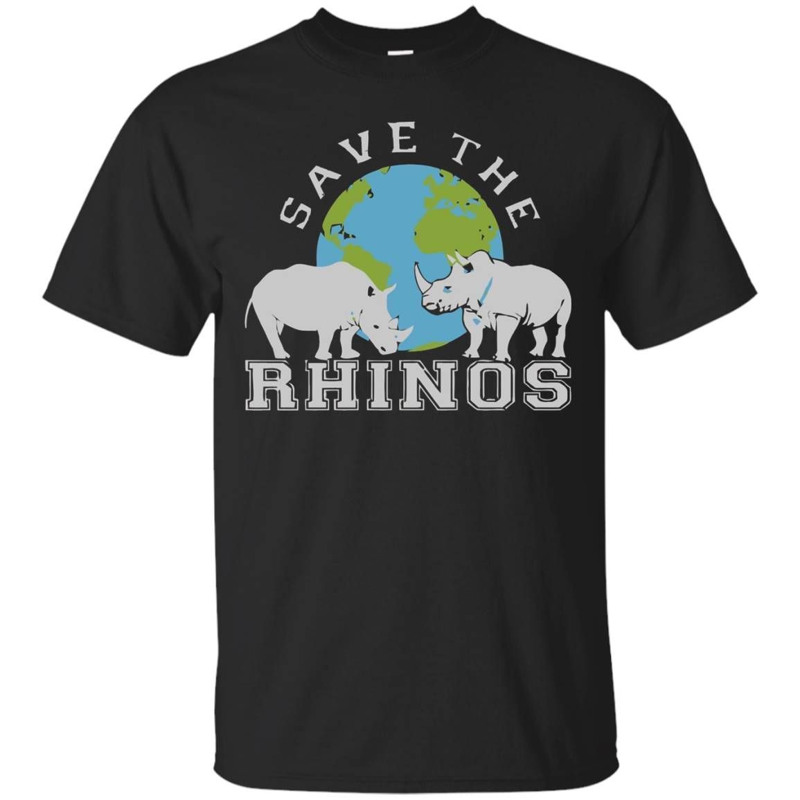 Rhino Shirt Save The Rhinos Black Shirt