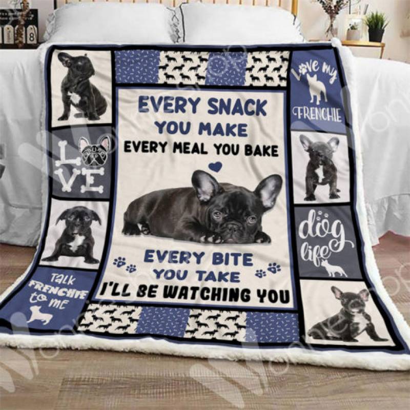 French Bulldog Sherpa Blanket NOV1502 67O51