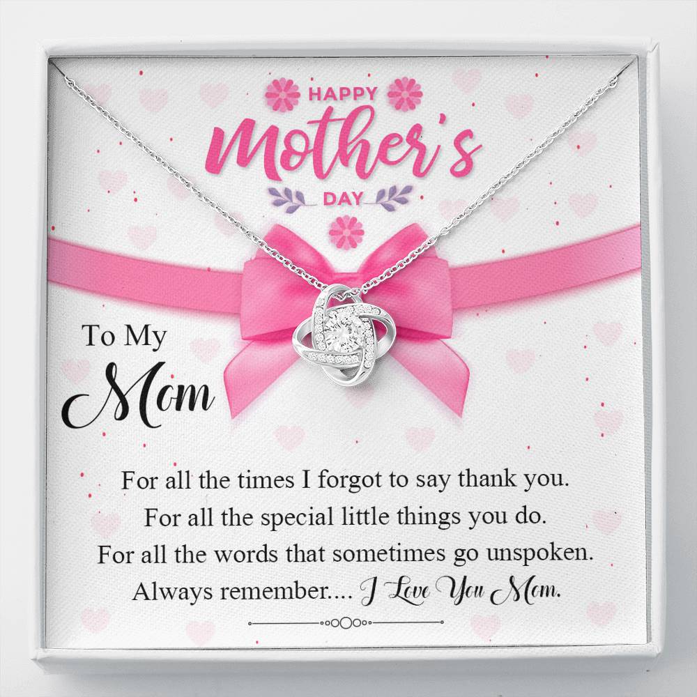 Mother Day Necklace – 14K White Gold