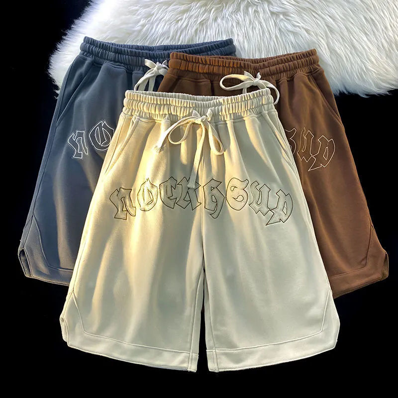 Summer Gym Shorts Men Sweatpants Shorts High Quality Hip Hop Fashion Designer Casual Streetwear casual couple five-point shorts alx