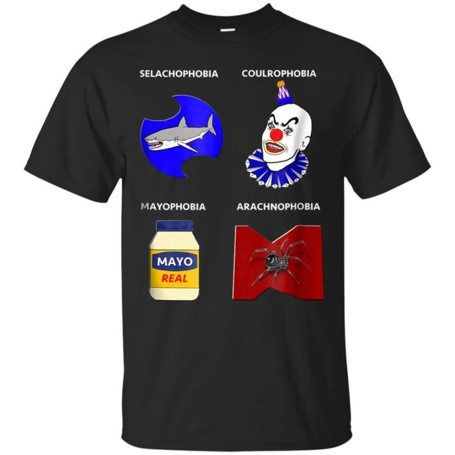 AGR Mayophobia Funny Tshirt Clown Shark Spider Mayonnaise Jaq T-shirt