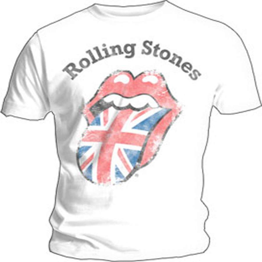 The Rolling Stones – Union Jack Tongue – White t-shirt