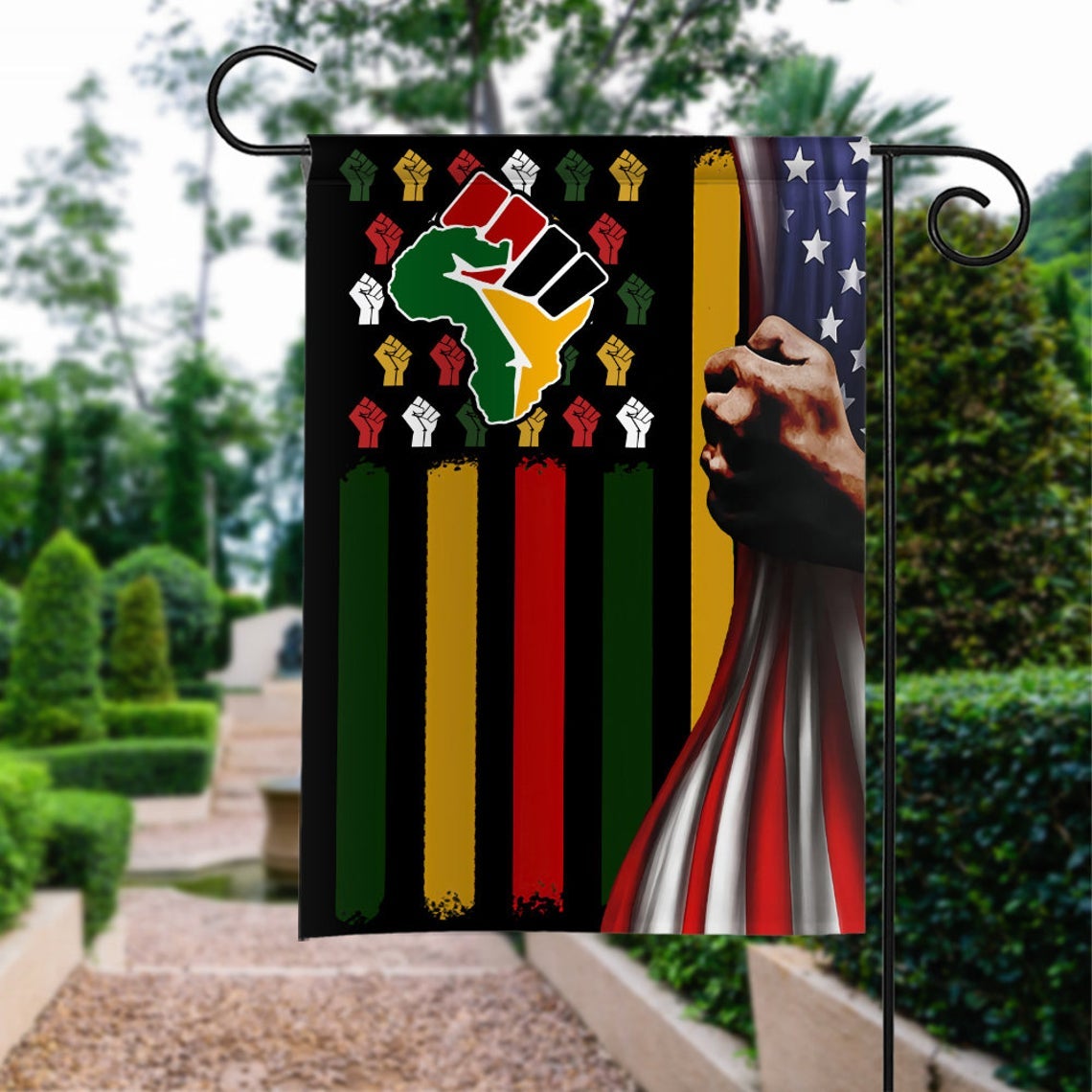 Juneteenth African Flag, Black Lives Matter Flag, Black Freedom Flag, Juneteenth Flag, African American Civil Rights Lawn Yard Decor Pg015