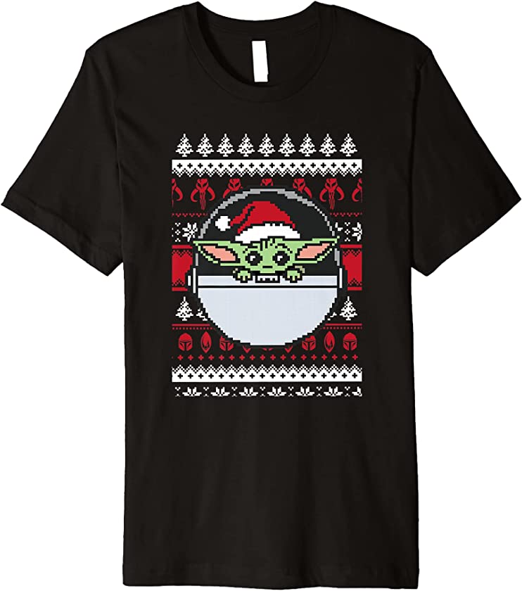 The Mandalorian Grogu Ugly Christmas Sweater Premium T-Shirt