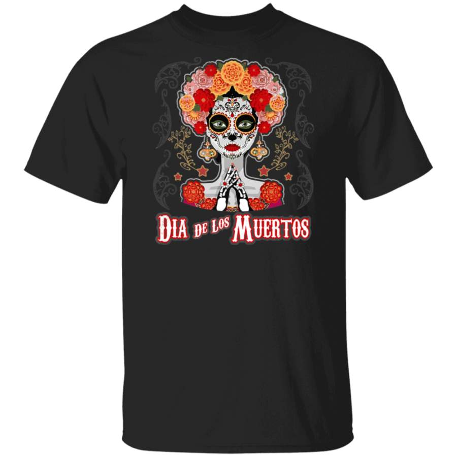 Dia De Los Muertos Sugar skull Flower Skull Vintage folk art Premium T-Shirt copy